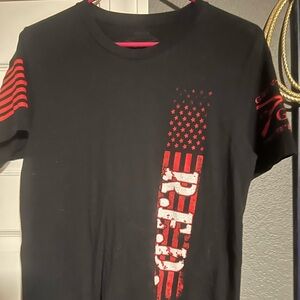 Grunt Style Black T-Shirt with Gray Graphic